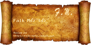 Falk Máté névjegykártya